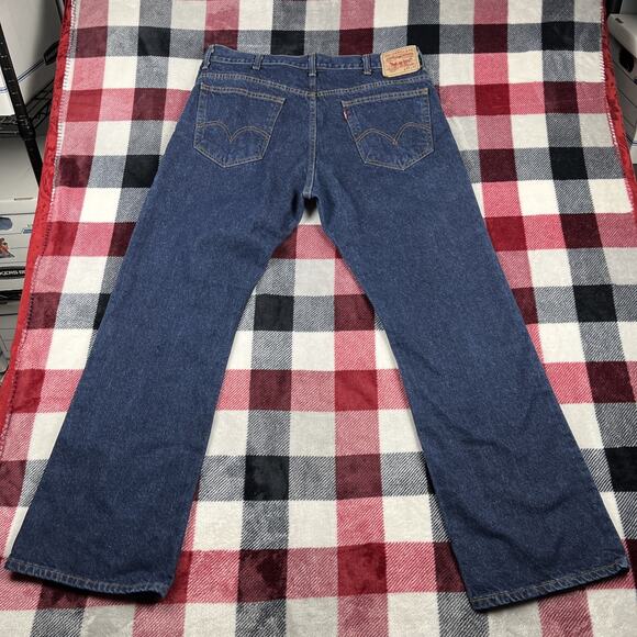 Vintage LEVIS 517 Boot Cut Jeans Men 40x32(33") Dark Raw Wash Denim Cowboy Y2K - Picture 9 of 11
